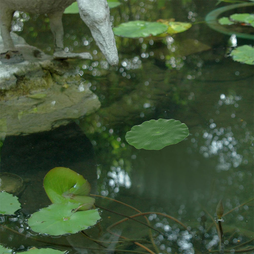 Aquarium Decor - Sztuczne liście lilii, 15 sztuk, realistyczne,