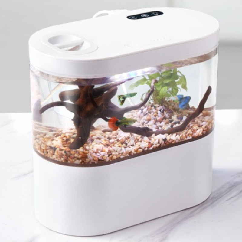Aquarium Fish Betta - Kreatywne mini akwarium biurkowe z biochemicznym